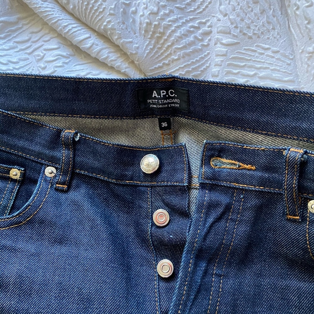 Apc petit standard raw indigo denim